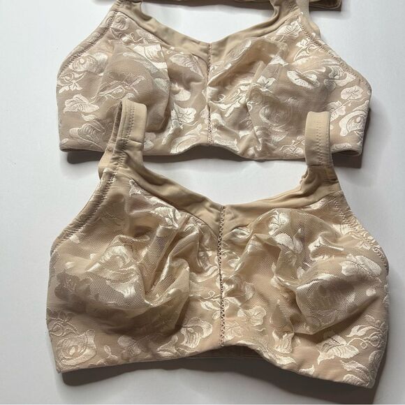 3 Wacoal Full-Coverage Unlined Full Coverage Bra Bundle Lot 34F 34DDD 85276 - Picture 3 of 7